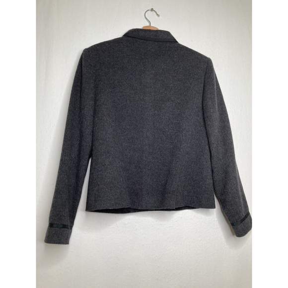 Jigsaw Womens Blazer Jacket Size 14 Snap Button Front Gray/Black Formal Workwear - Picture 6 of 11